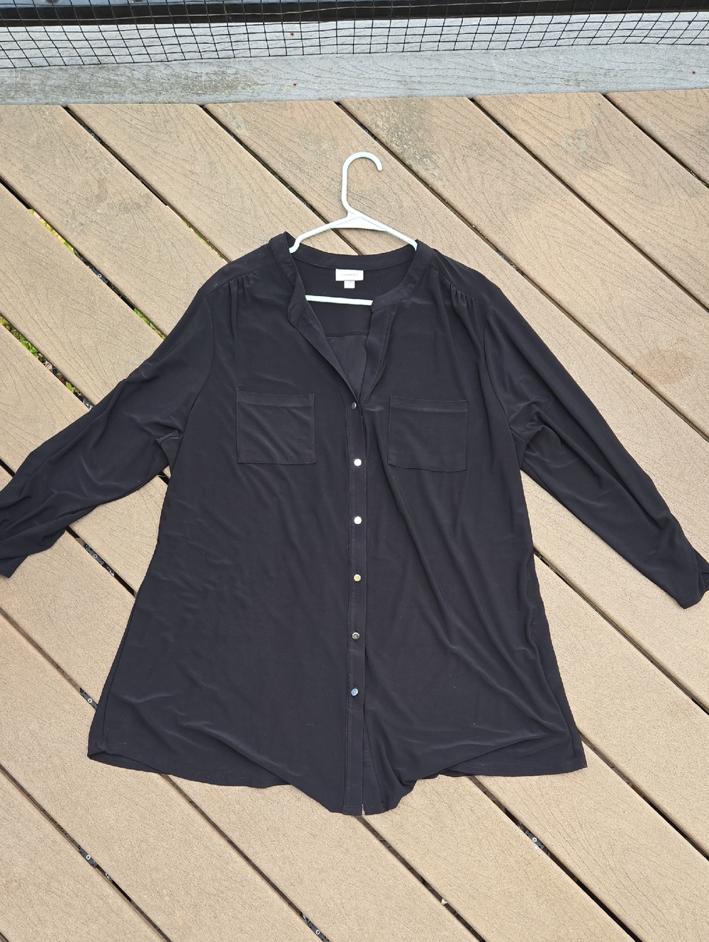 Avenue Black Crewneck Top